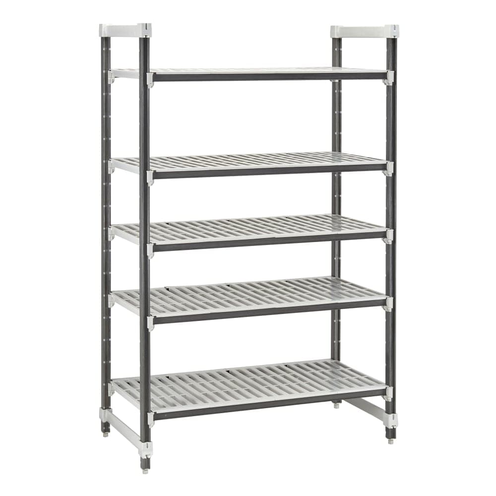 Cambro EXU244884V5480 48" NSF 5-Tier Polymer Shelf Kit - Camshelving® Elements XTRA, 24"W, 84"H