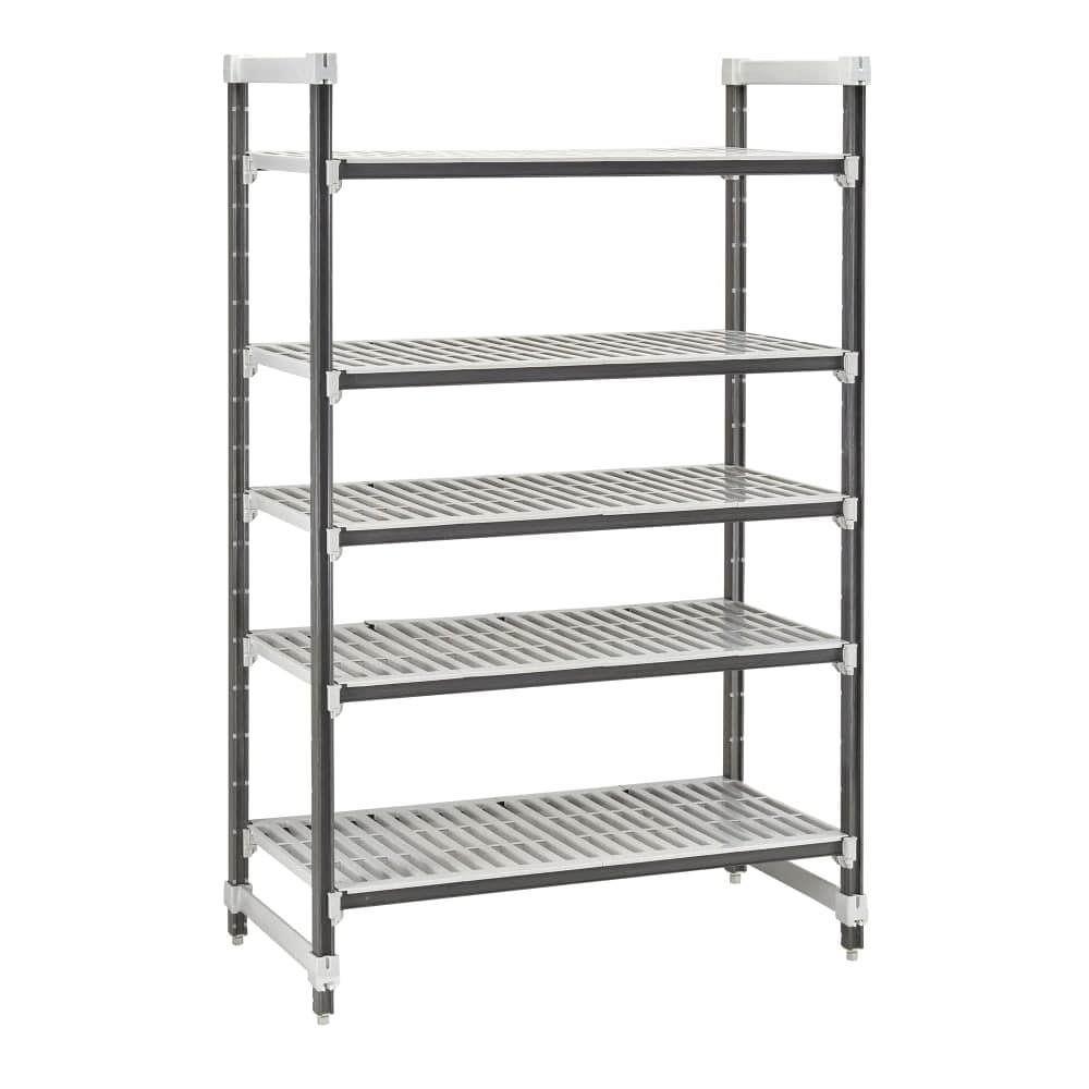 Cambro EXU247284V5480 72" NSF 5-Tier Polymer Shelf Kit - Camshelving® Elements XTRA, 24"W, 84"H