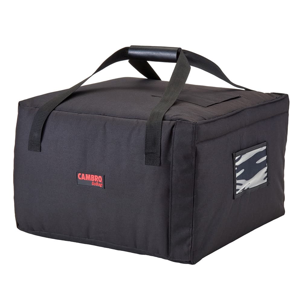 Cambro GBP518110 GoBag™ Pizza Delivery Bag - 19 1/2" x 19 1/2" x 12 1/2", Nylon, Black
