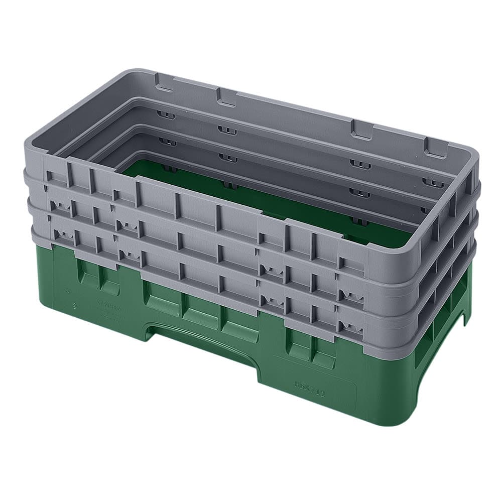 Cambro HBR712119 Camrack Base Rack - (3)Extenders, Half-Size, Sherwood Green