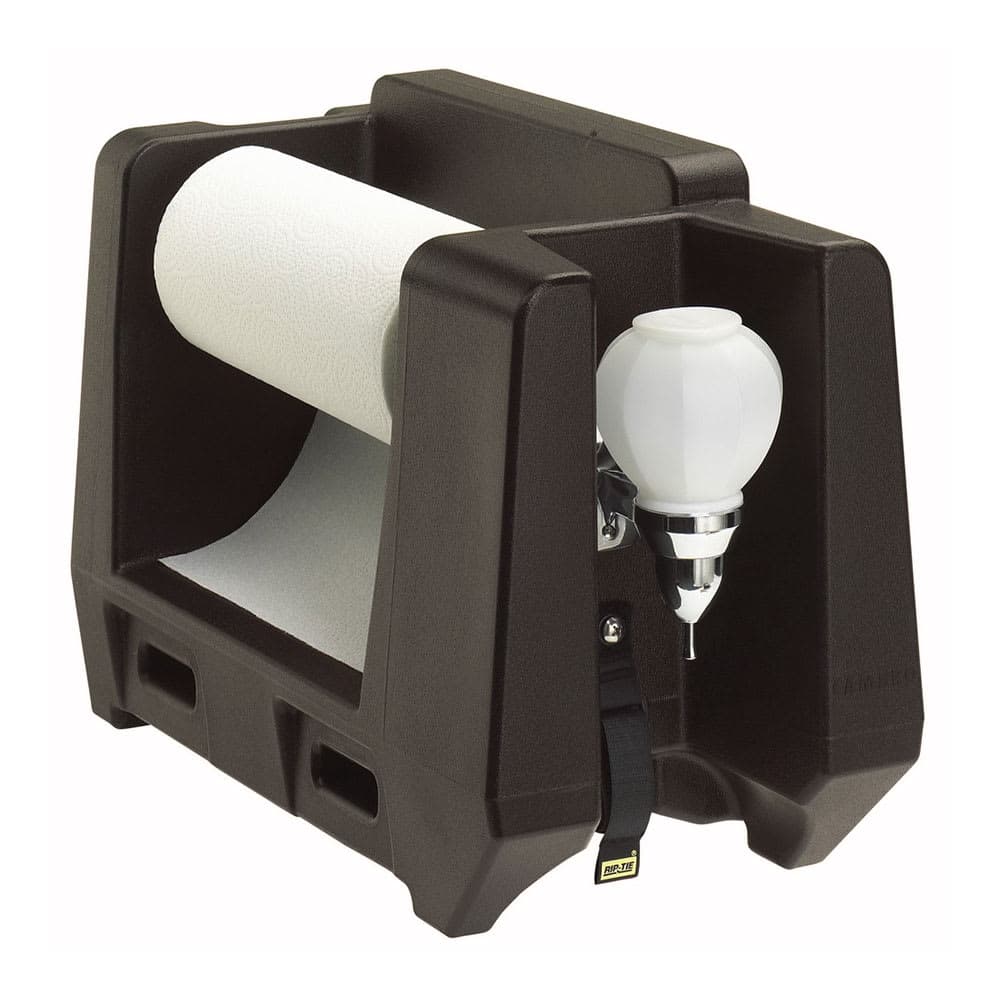 Cambro HWAPR131 Handwashing Station w/ Roll Paper Towel & Soap Dispensers - Plastic, Dark Brown