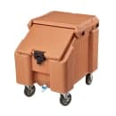 Cambro ICS100L157 100 lb SlidingLid™ Insulated Mobile Ice Caddy - Plastic, Coffee Beige thumbnail 2