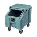 Cambro ICS100L4S401 100 lb SlidingLid™ Insulated Mobile Ice Caddy - Plastic, Slate Blue thumbnail 2
