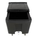 Cambro ICS125L110 125 lb SlidingLid™ Insulated Mobile Ice Caddy - Plastic, Black thumbnail 5