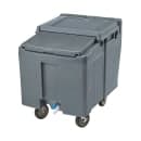 Cambro ICS125L191 125 lb SlidingLid™ Insulated Mobile Ice Caddy - Plastic, Granite Gray thumbnail 2