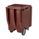 Cambro ICS200TB131 200 lb SlidingLid™ Insulated Mobile Ice Caddy - Plastic, Dark Brown thumbnail 3