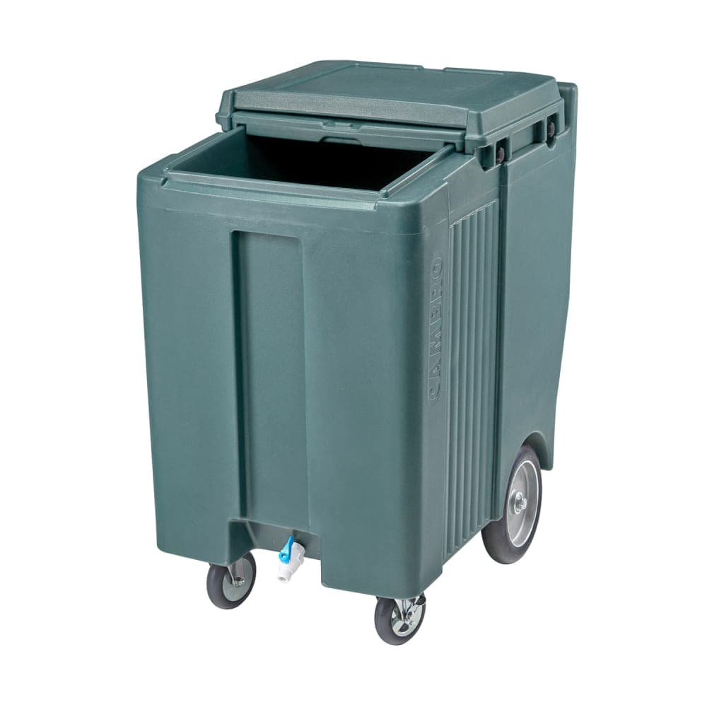 Cambro ICS200TB401 200 lb SlidingLid™ Insulated Mobile Ice Caddy - Plastic, Slate Blue