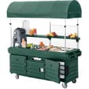 Cambro KVC854C519 Kiosk Type Food Cart w/ Cover & Lockable Storage, 85 1/8"L x 33 1/2"W x 94"H, Green thumbnail 2