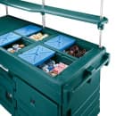 Cambro KVC854C519 Kiosk Type Food Cart w/ Cover & Lockable Storage, 85 1/8"L x 33 1/2"W x 94"H, Green thumbnail 5