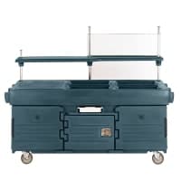 Cambro KVC856158 Kiosk Type Food Cart w/ Lockable Storage, 85 1/8"L x 33 1/2"W x 70 1/2"H, Red thumbnail 2