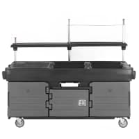 Cambro KVC856191 Kiosk Type Food Cart w/ Lockable Storage, 85 1/8"L x 33 1/2"W x 70 1/2"H, Gray thumbnail 3