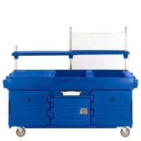 Cambro KVC856192 Kiosk Type Food Cart w/ Lockable Storage, 85 1/8"L x 33 1/2"W x 70 1/2"H, Green thumbnail 4