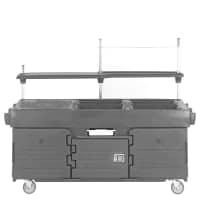 Cambro KVC856426 Kiosk Type Food Cart w/ Lockable Storage, 85 1/8"L x 33 1/2"W x 70 1/2"H, Gray thumbnail 4
