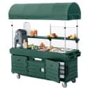 Cambro KVC856C519 85 1/8" CamKiosk® Food Cart w/ (6) Full Size Food Pan Capacity, Kentucky Green thumbnail 2