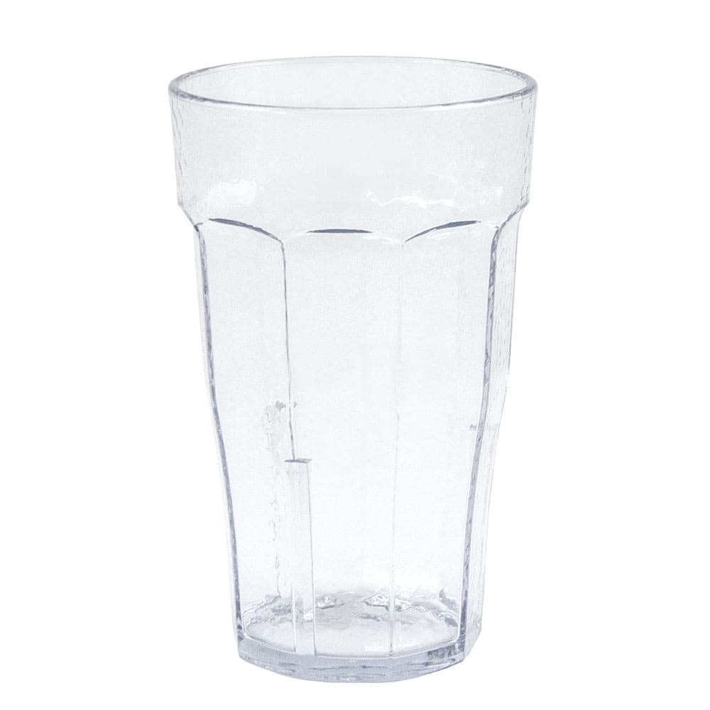 Cambro LT12152 12 oz Clear Hammered Plastic Tumbler