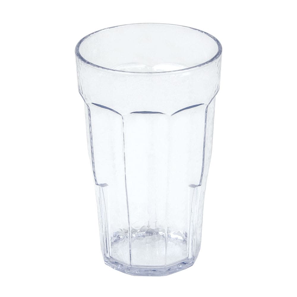 Cambro LT14152 14 oz Clear Hammered Plastic Tumbler