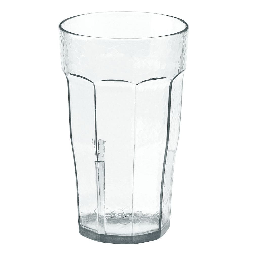 Cambro LT16152 16 oz Clear Hammered Plastic Tumbler