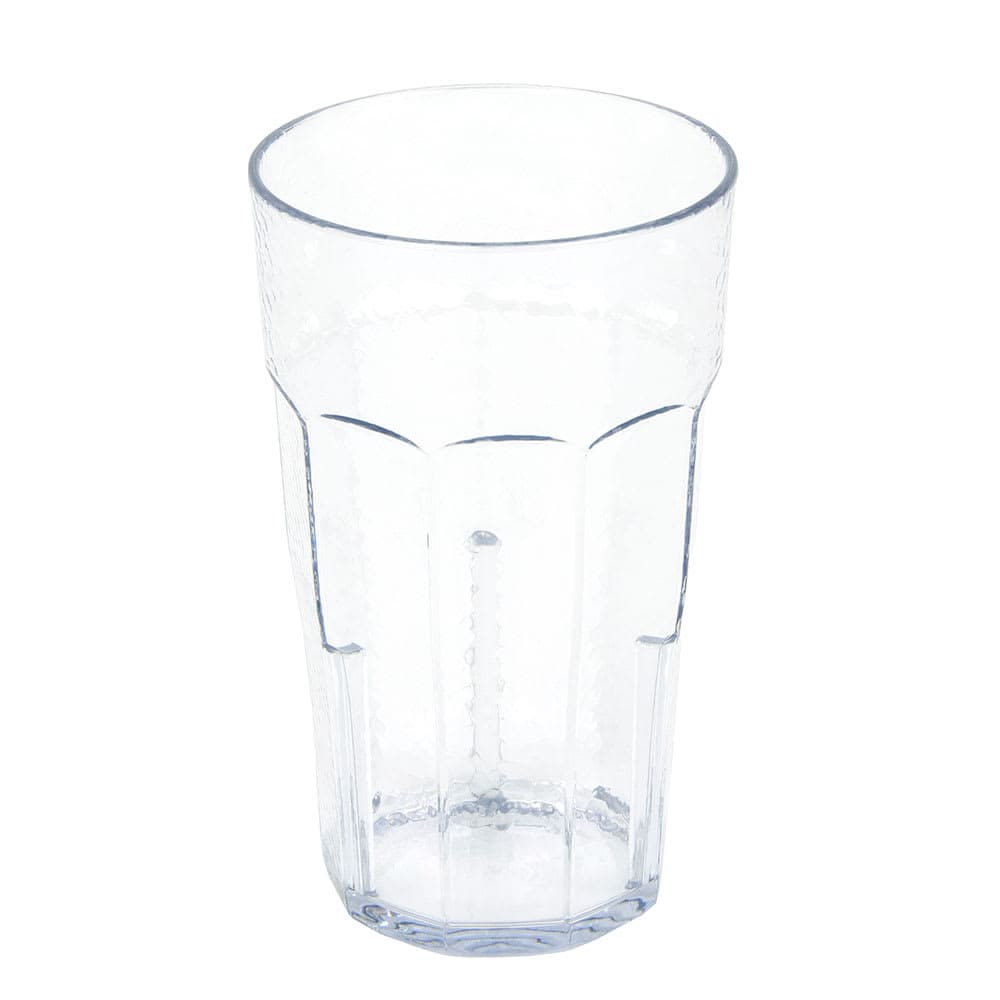Cambro LT22152 22 oz Clear Hammered Plastic Tumbler