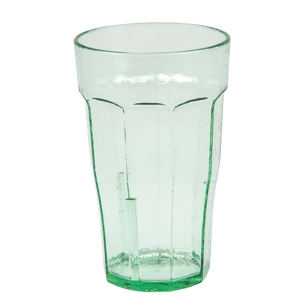 Cambro LT6427 6 oz Spanish Green Hammered Plastic Tumbler