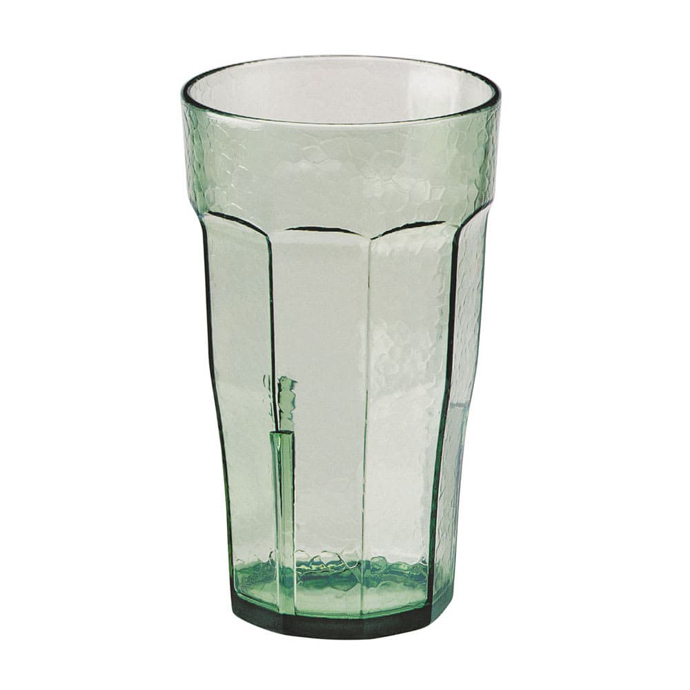 Cambro LT8427 8 oz Spanish Green Hammered Plastic Tumbler