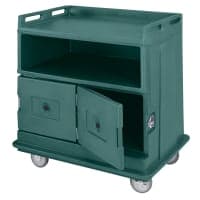Cambro MDC24F191 44 1/2" Polymer Beverage Service Cart, 30"D x 44"H, Gray thumbnail 4