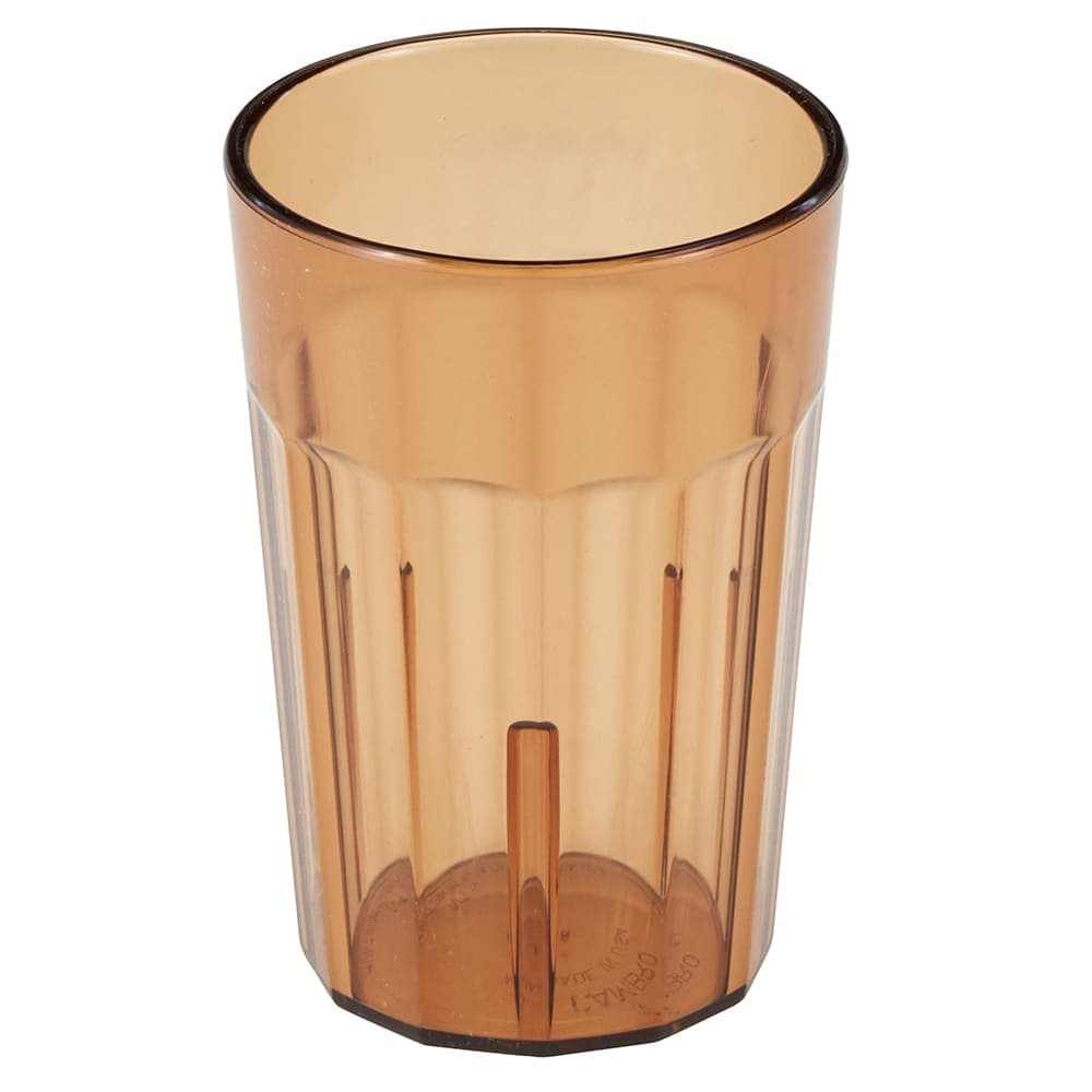 Cambro NT5153 6 2/5 oz Amber Fluted Plastic Tumbler