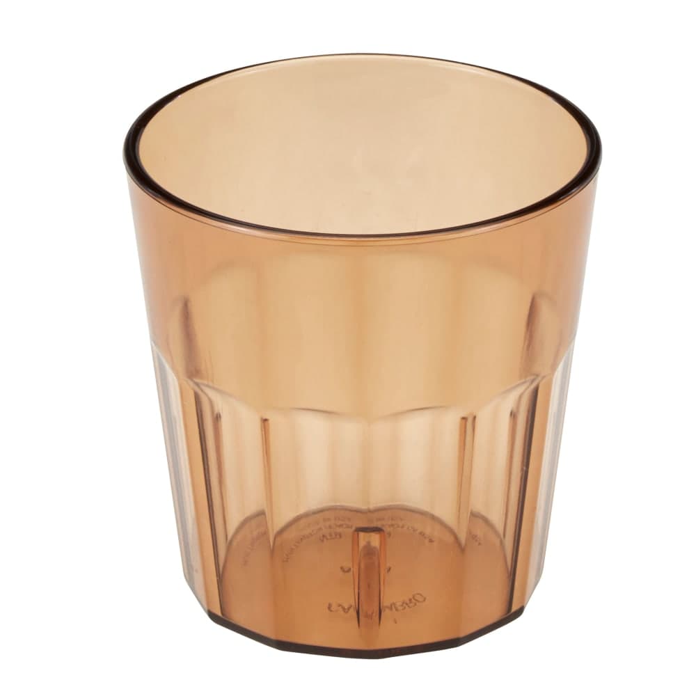 Cambro NT9153 9 3/10 oz Amber Fluted Plastic Tumbler