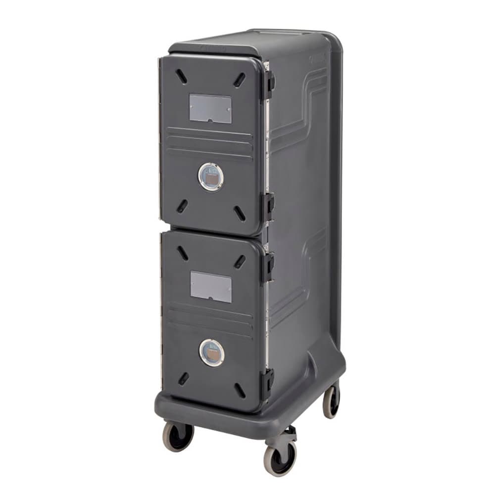 Cambro PCU1000CP615 Pro Cart Ultra™ Cold Insulated Food Carrier w/ (10) Pan Capacity, Charcoal Gray, 115v