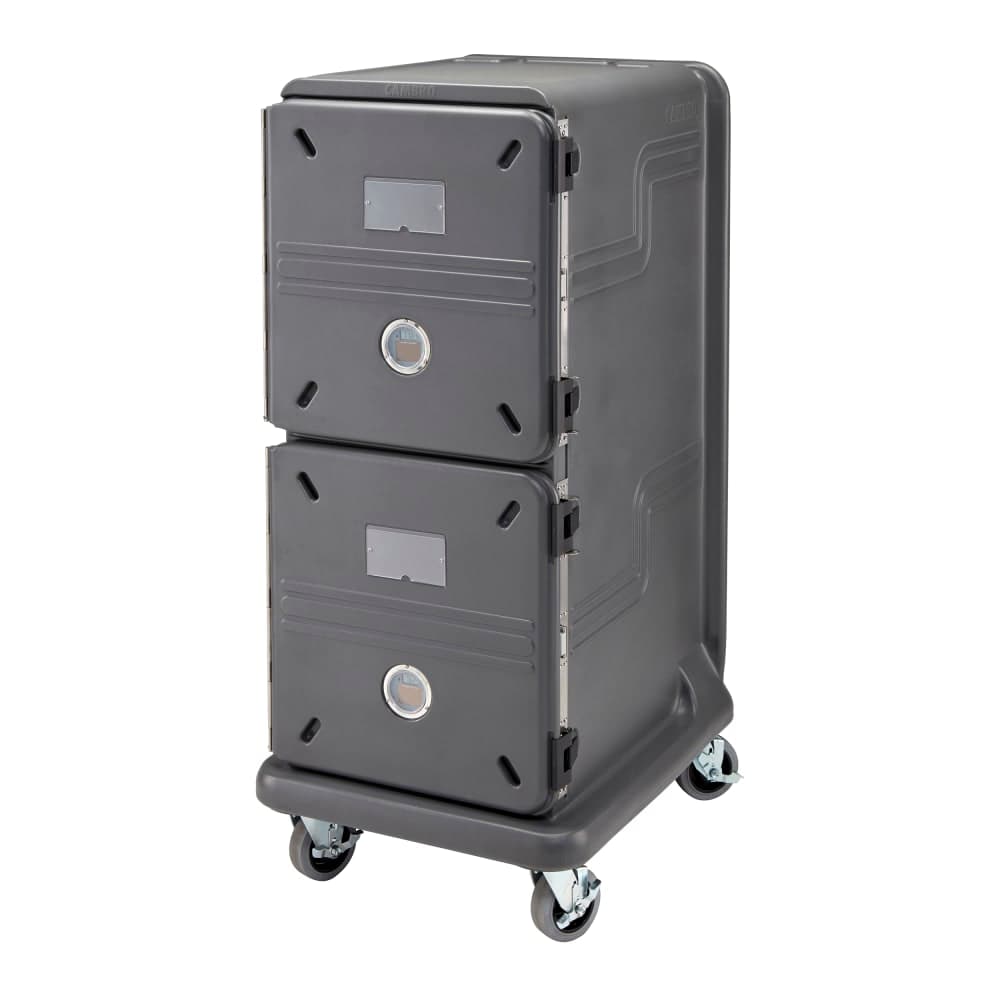 Cambro PCU2000CC615 Pro Cart Ultra™ Cold Insulated Food Carrier w/ (20) Pan Capacity, Charcoal Gray, 115v