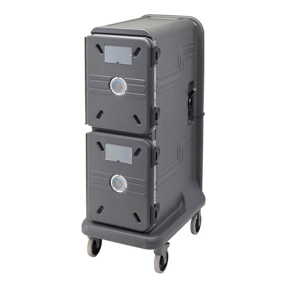 Cambro PCU800HC615 Pro Cart Ultra™ Hot Insulated Food Carrier w/ (8) Pan Capacity, Charcoal Gray, 115v