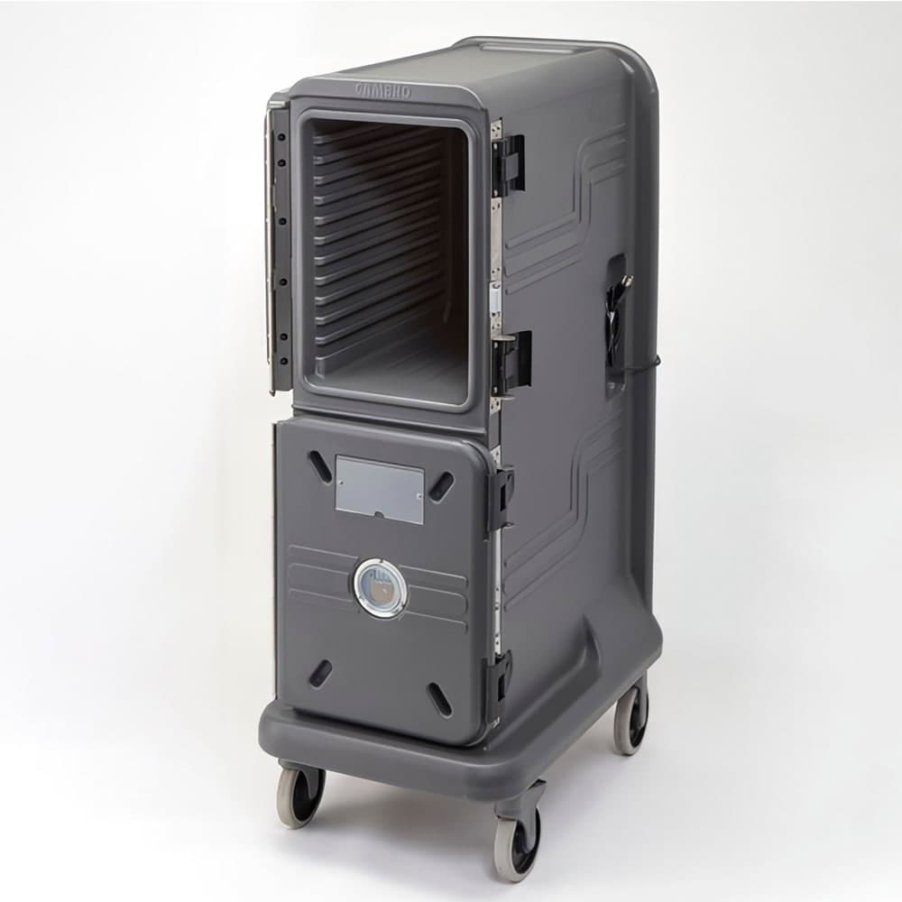 Cambro PCU800HH615 Pro Cart Ultra™ Hot Insulated Food Carrier w/ (8) Pan Capacity, Charcoal Gray, 115v