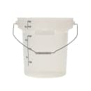 Cambro PWB18PROPP190 18 qt. CamRound® FreshPro Food Storage Pail w/ Bail Handle - Polypropylene, Translucent thumbnail 2
