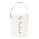 Cambro PWB18PROPP190 18 qt. CamRound® FreshPro Food Storage Pail w/ Bail Handle - Polypropylene, Translucent thumbnail 3