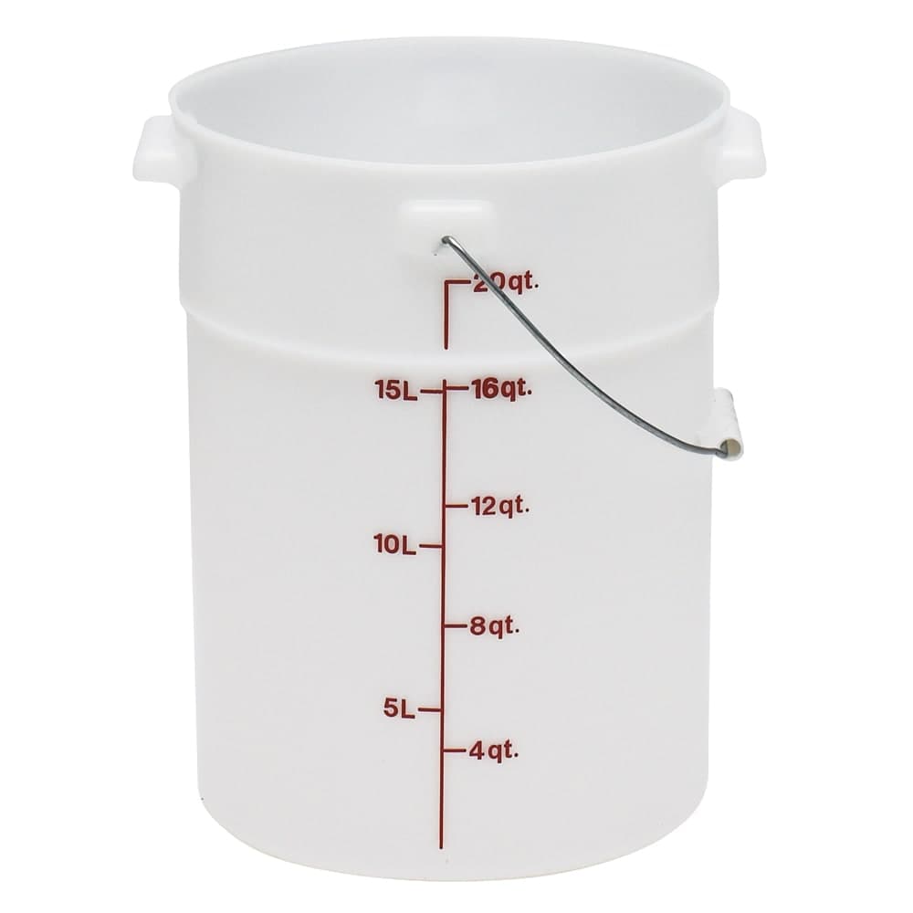 Cambro PWB22148 22 qt Pail with Bail - Natural White