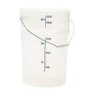 Cambro PWB22PROPP190 22 qt. CamRound® FreshPro Food Storage Pail w/ Bail Handle - Polypropylene, Translucent thumbnail 2