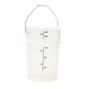 Cambro PWB22PROPP190 22 qt. CamRound® FreshPro Food Storage Pail w/ Bail Handle - Polypropylene, Translucent thumbnail 3