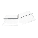 Cambro RD1220CWH135 Rectangular Display Cover - Hinged, 12x20" Clear/Chrome thumbnail 4
