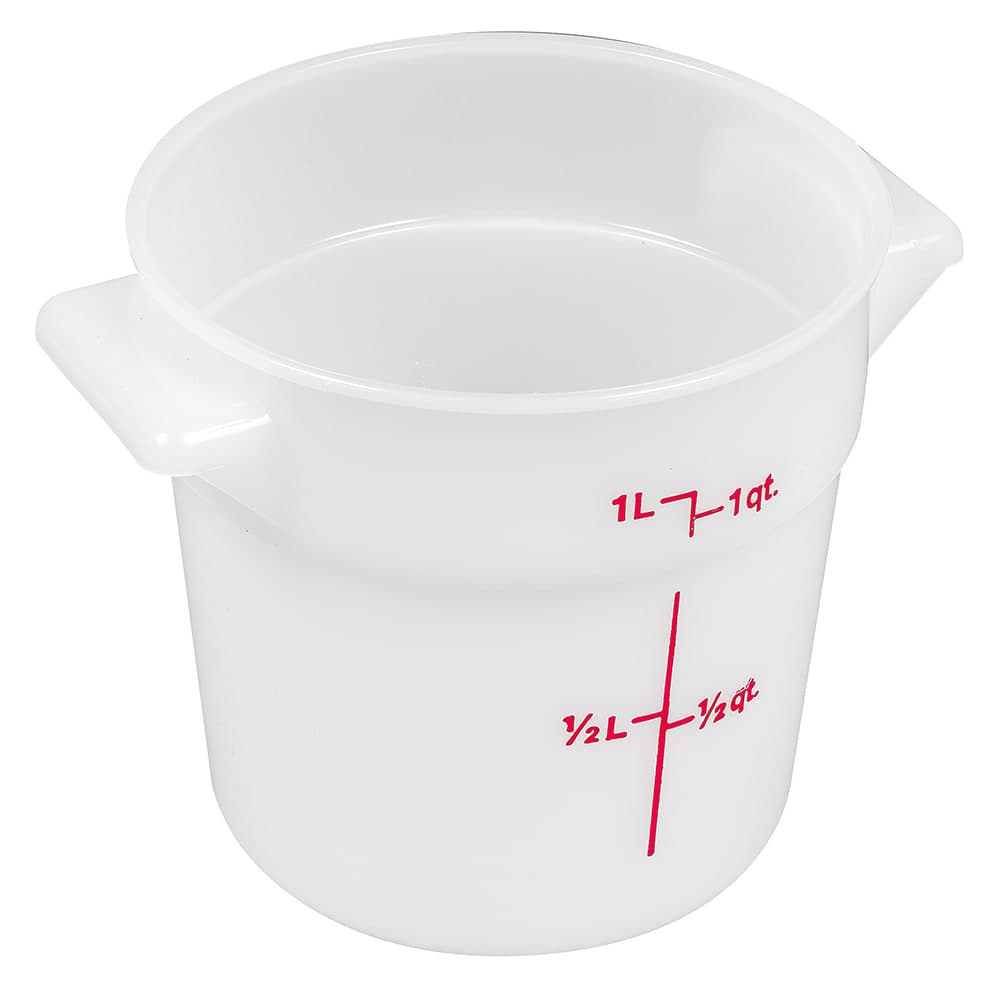 Cambro RFS1148 1 qt Round Storage Container - Natural White