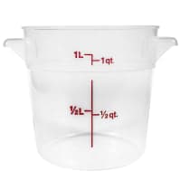 Cambro RFS1148 1 qt Round Storage Container - Natural White thumbnail 5