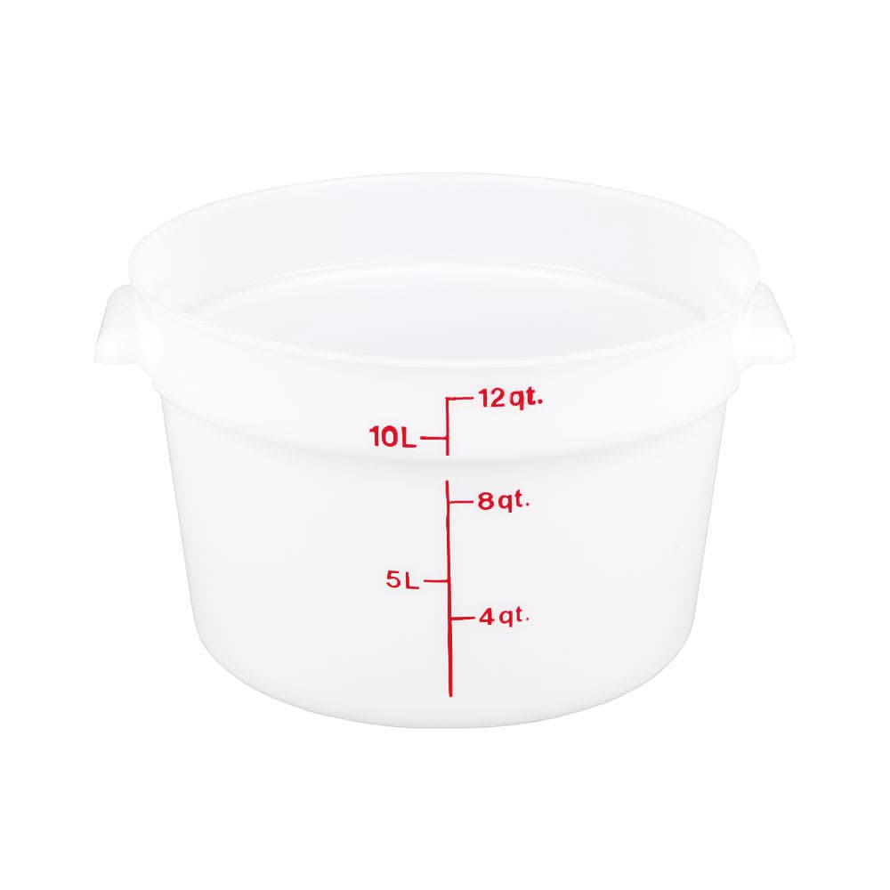 Cambro RFS12148 12 qt Round Storage Container - Natural White