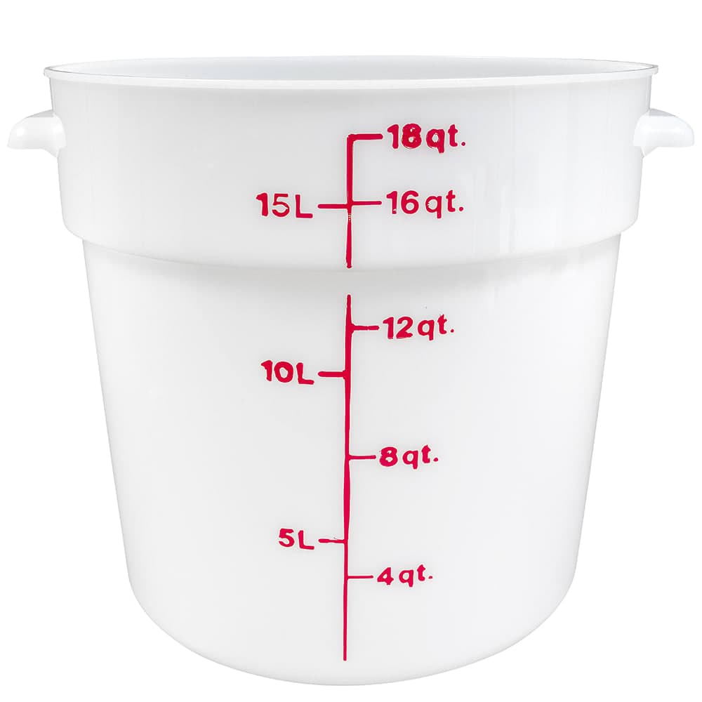 Cambro RFS18148 18 qt Round Storage Container - Natural White