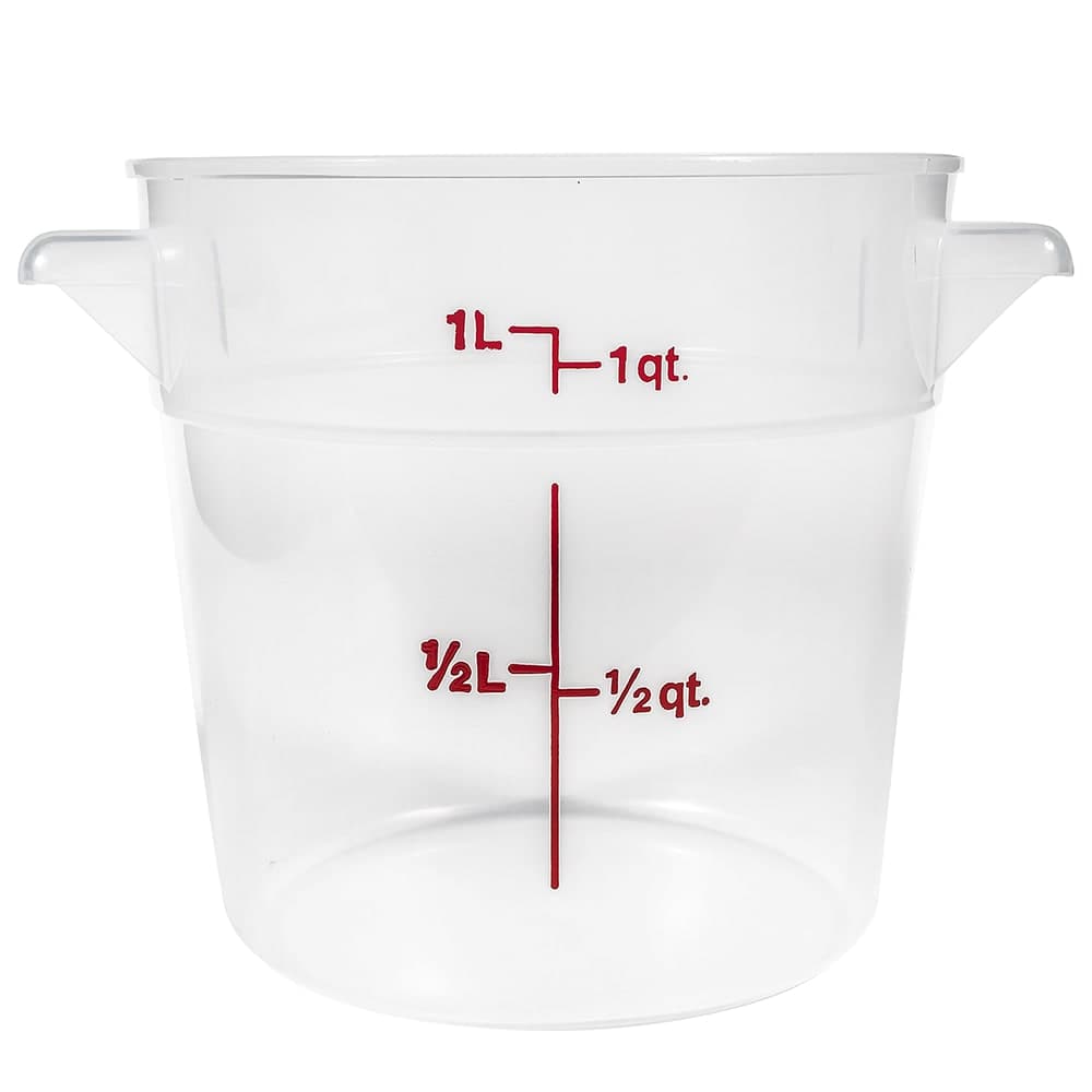 Cambro RFS1PP190 1 qt Round Storage Container - Translucent