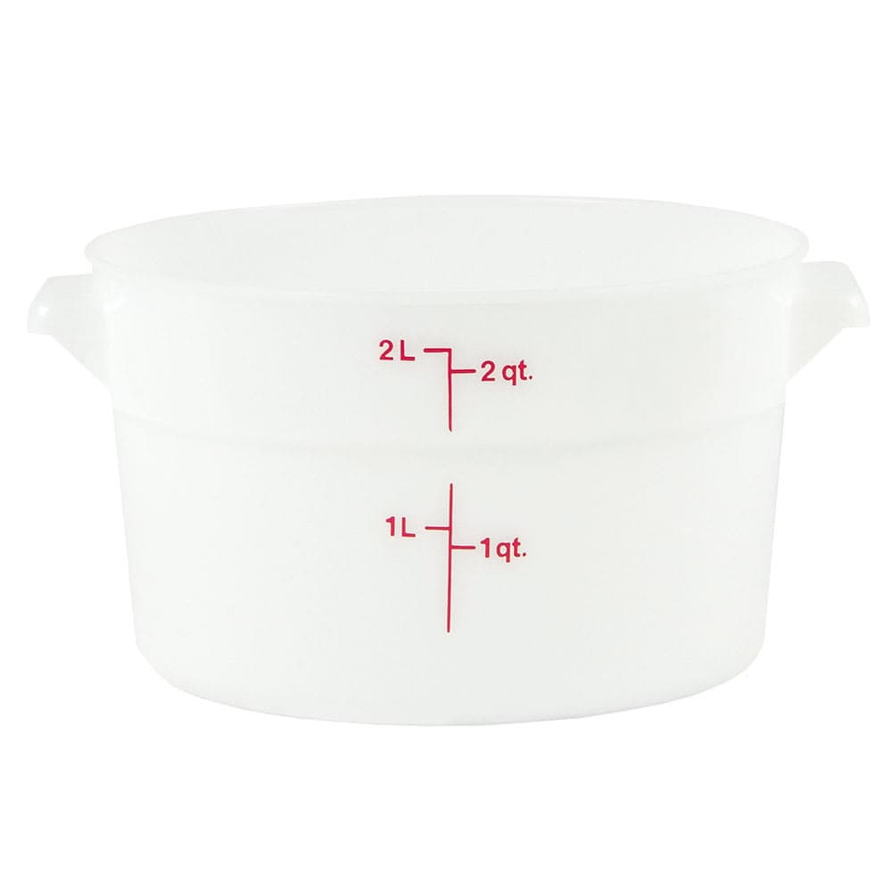 Cambro RFS2148 2 qt Round Storage Container - Natural White