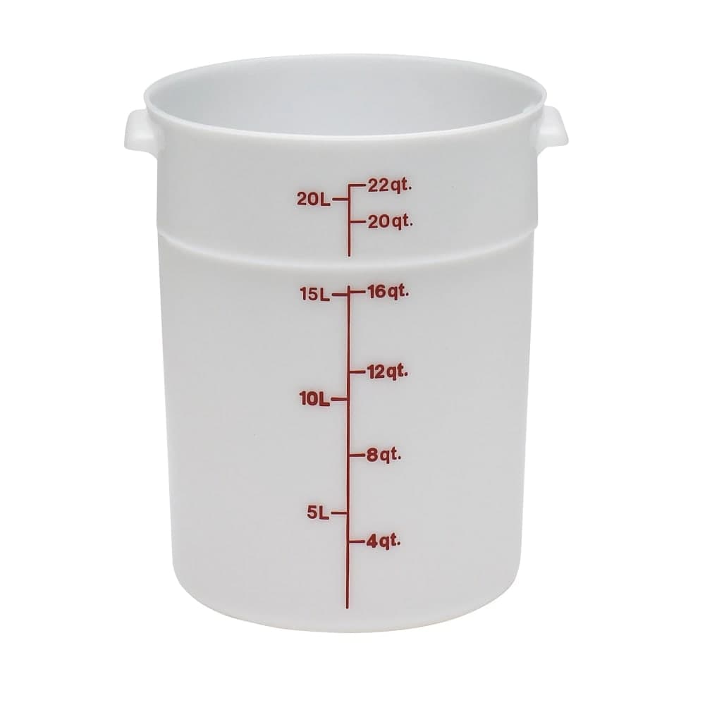 Cambro RFS22148 22 qt Round Storage Container - Natural White
