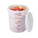 Cambro RFS22148 22 qt Round Storage Container - Natural White thumbnail 3