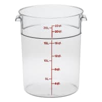 Cambro RFS22PP190 22 qt Round Storage Container - Translucent thumbnail 2
