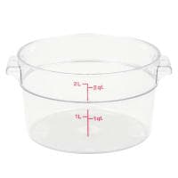 Cambro RFS2PP190 2 qt Round Storage Container - Translucent thumbnail 6