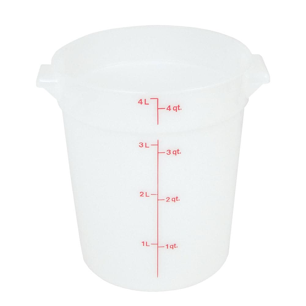 Cambro RFS4148 4 qt Round Storage Container - Natural White
