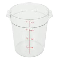 Cambro RFS4PP190 4 qt Round Storage Container - Translucent thumbnail 2