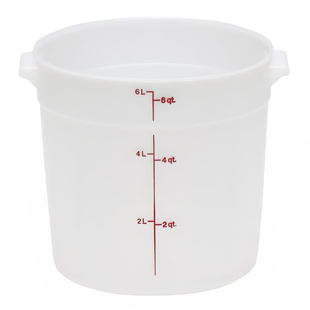 Cambro RFS6148 6 qt Round Storage Container - Natural White